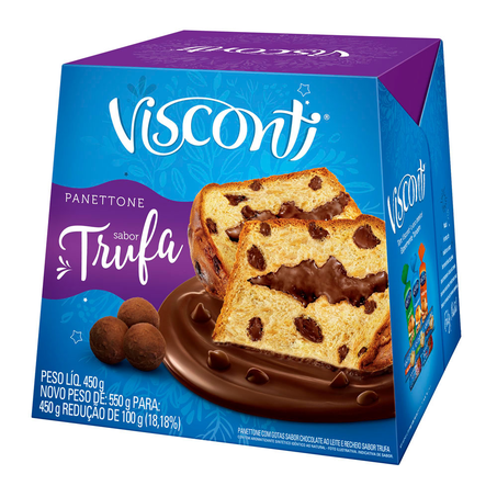 Panettone Trufa com Gotas Visconti 450G