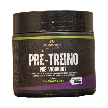 PRÉ-TREINO SABOR LIMONADA SUÍÇA 150G CLINOAGE