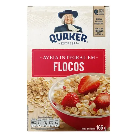 Aveia Integral em Flocos Quaker Caixa 165gr