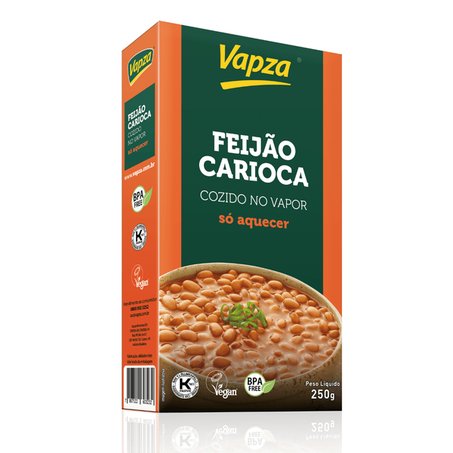 Feijao carioca no vapor vapza 200gr