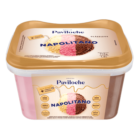 Sorvete paviloche napolitano 1.5l