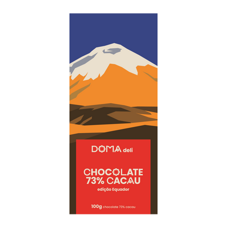 Chocolate 73% cacau equador doma 100g