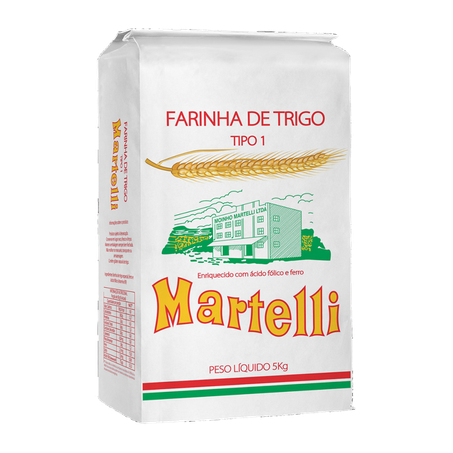 FARINHA TRIGO MARTELLI PACOTE 5KG 