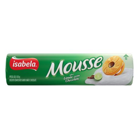 Biscoito isabela mousse limão e chococolate 130g