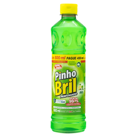 Desinfetante pinho bril flores e limão leve 500ml pague 450ml