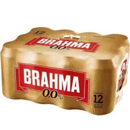 Cerveja lata brahma zero alcool pcc/12x350ml