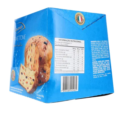 PANETTONE CASAREDO COM FRUTAS CRISTALIZADAS CAIXA 400G 360-24
