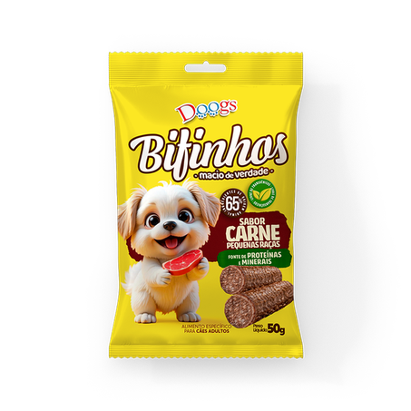 Bifinho Caes Doogs 50g Pequenas Racas Carne