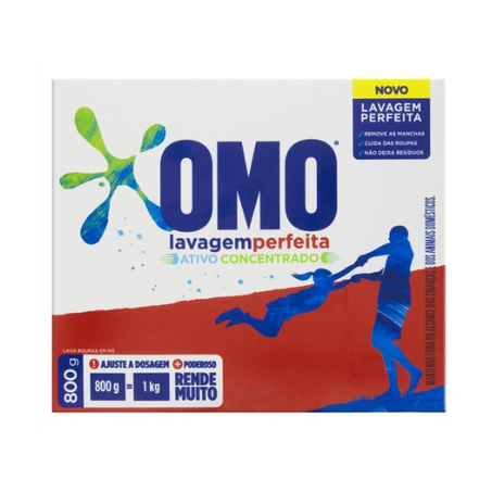 LAVA ROUPAS OMO 800G LAV.PERFEITA ATIVO CONCENTRADO CX 20.0