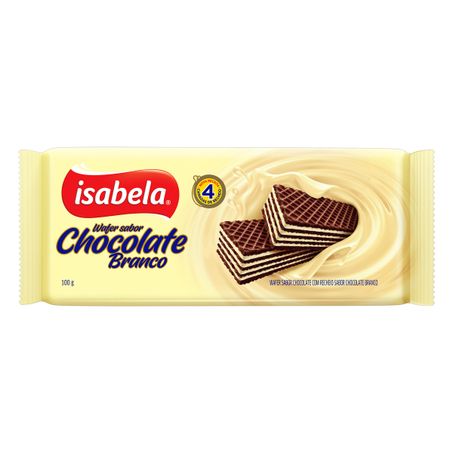 Wafer isabela de chocolate branco 100g