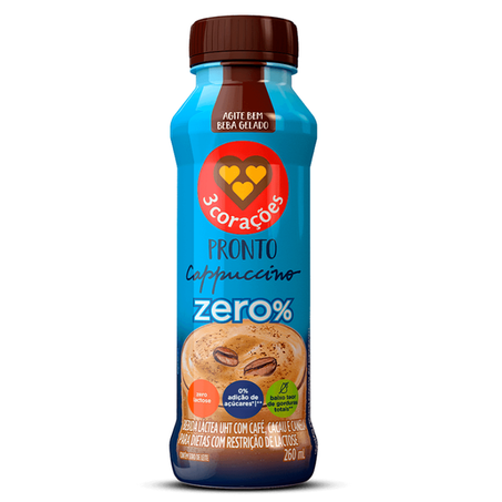 Bebida 3C Cappuccino Pronto Zero 260ml