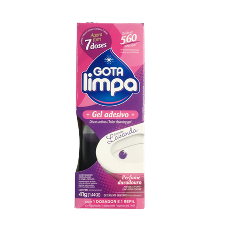 GOTA LIMPA GEL ADESIVO LAVANDA 7 DOSES 41 G       