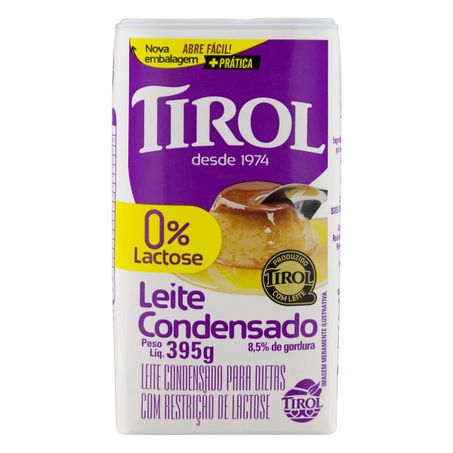 Leite condensado zero lactose tirol