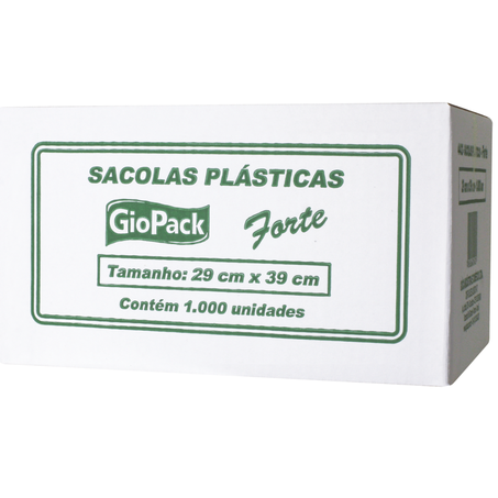 Sacola plastica gioca forte 29x39 pcc/1000un
