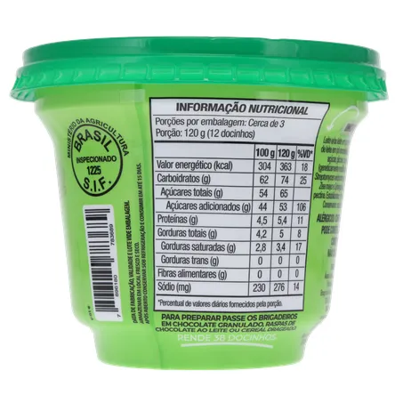 Sobremesa brigadeiro aurea pote 365g 360-17