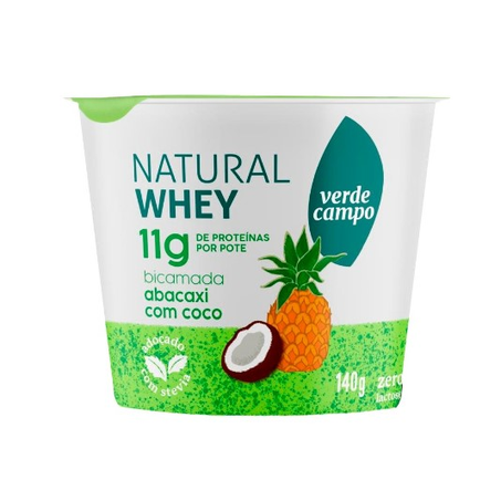 Iogurte Verde Campo Natural Whey Abacaxi e Coco 140G