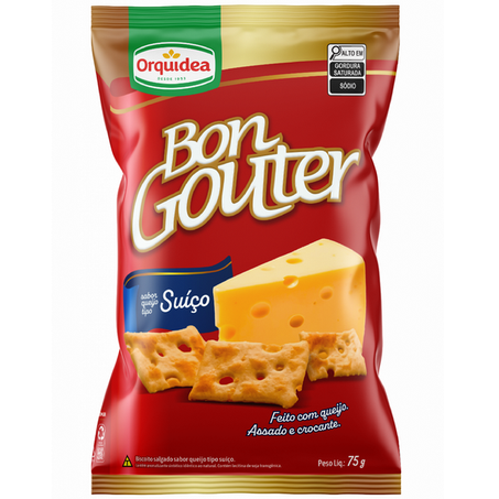 BISCOITO SALGADO BON GOUTER QUEIJO SUIÇO 75G