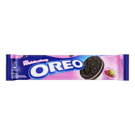 BISCOITO CHOCOLATE RECHEIO MILKSHAKE DE MORANGO OREO