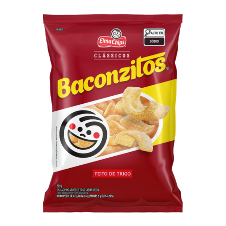 SALGADINHO ELMA CHIPS BACONZITOS PACOTE 36G