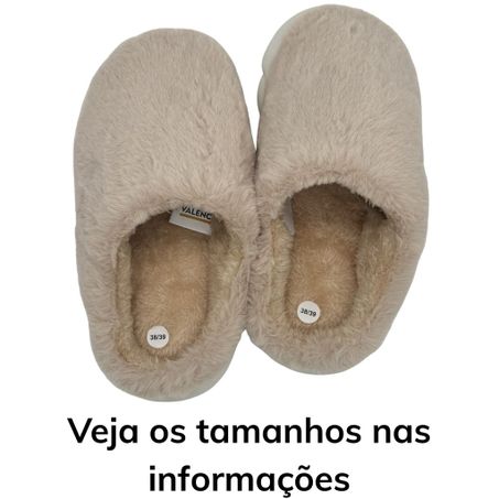 Chinelo Pantufa Valencia Feminino Bege
