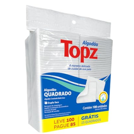 ALGODAO TOPZ QUADR FILEIR DUP 100UN