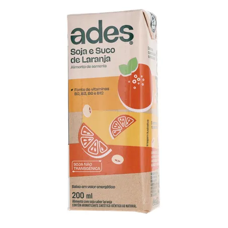 Bebida Base Soja Ades Laranja 200ml 360-2