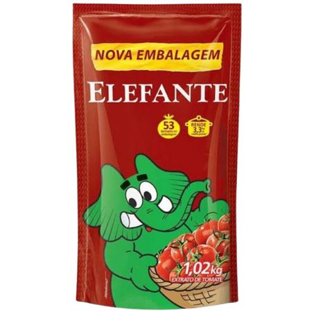 Extrato tomate sache elefante 1.02kg un