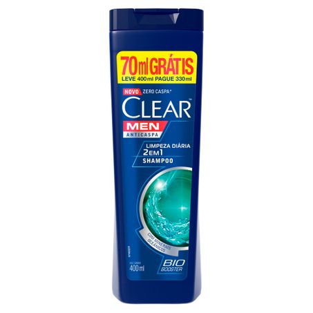 Sh Clear L400/P330ml Men Anticaspa Limpeza Diária 2x1