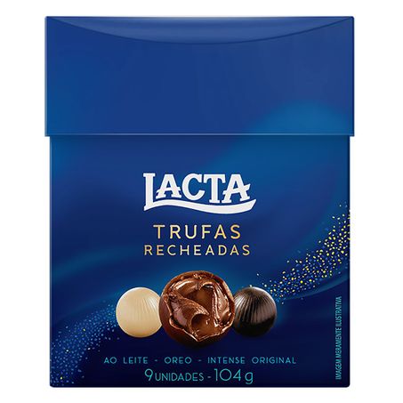 TRUFA DE CHOCOLATE SORTIDA LACTA COM 9 UNIDADES