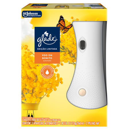 Aparelho e Odorizador de Ambiente Voo Bonito Glade Automatic 260Ml Edição Limitada