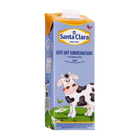 Leite santa clara semi 1l