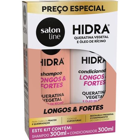 KIT SHAMPOO + CONDICIONADOR SALON LINE LONGOS E FORTES 300ML