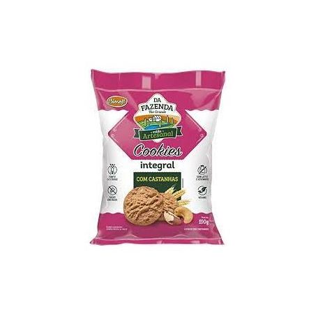 Cookies Biosoft Da Fazenda Caseiro Integral Com Castanhas Pacote 100g 
 