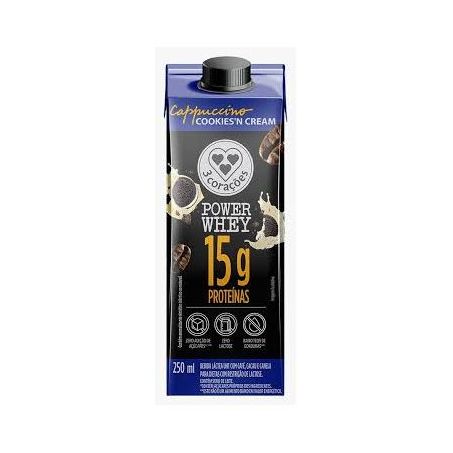 Bebida láctea 3 corações cappuccino cookies' n' cream 260ml