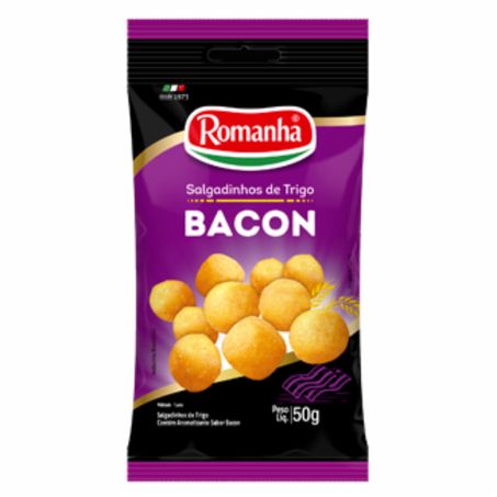 SALGADINHO ROMANHA TRIGO BACON 38G