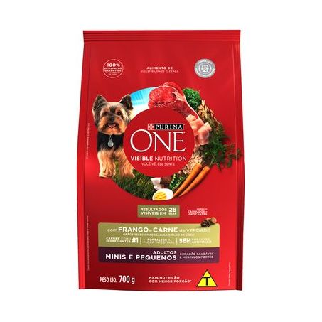 Racao purina one dog r.peq 700g