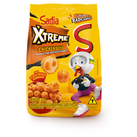 Empanados de Frango Sadia Xtreme Chicken Bomb Sabor Cheddar 275g