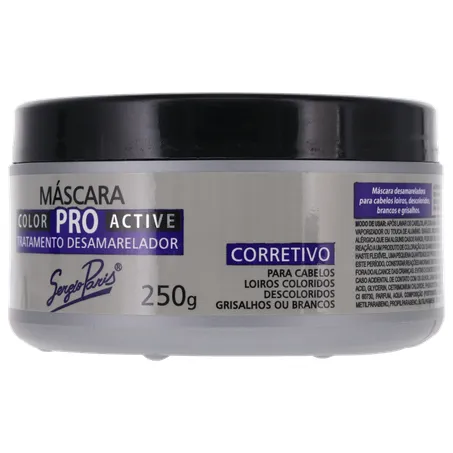 MÁSCARA CAPILAR SERGIO PARIS DESAMARELADOR PRO ACTIVE POTE 250G 360-4