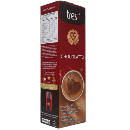 Cápsula 3 Corações Chocolate C/10 110g 360-14