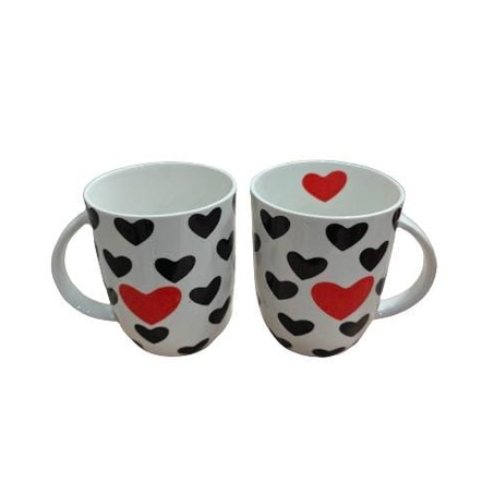 Caneca de Porcelana Corações Tezor 400Ml