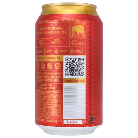 Cerveja Brahma Chopp Pilsen Lata 350Ml 360-20