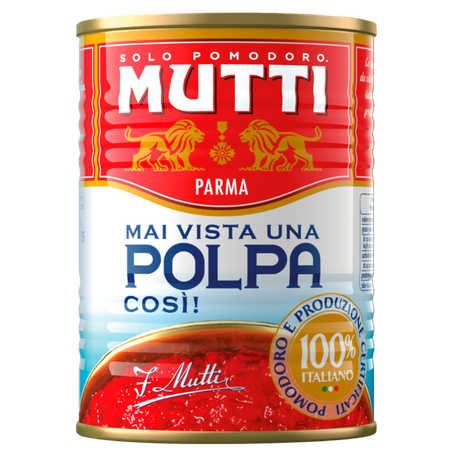 Molho de tomate italiano mutti pronto tradicional lata 400g
