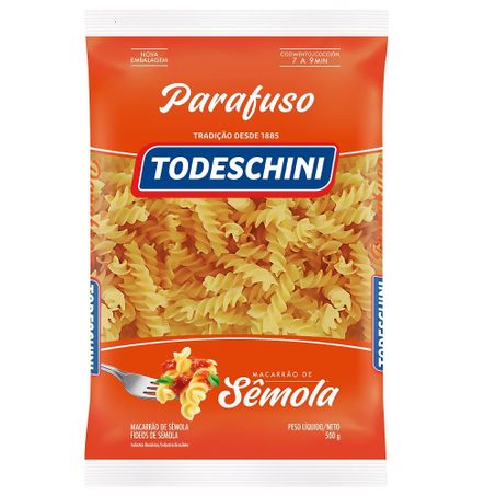Massa todeschini semola parafuso 500g