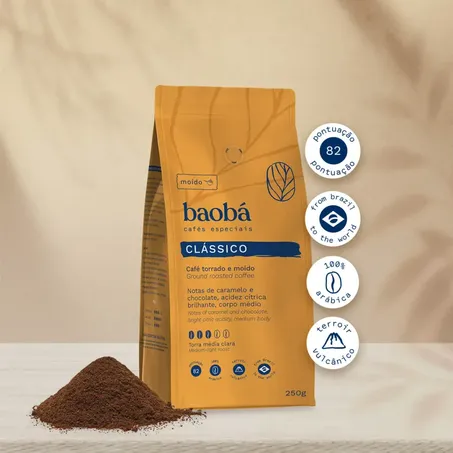 Baobá Café Especial Clássico 250G Torrado E Moído 360-1