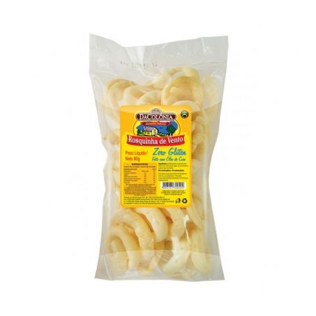 Biscoito de polvilho s/gluten 80g da colonia feito com oleo de coco