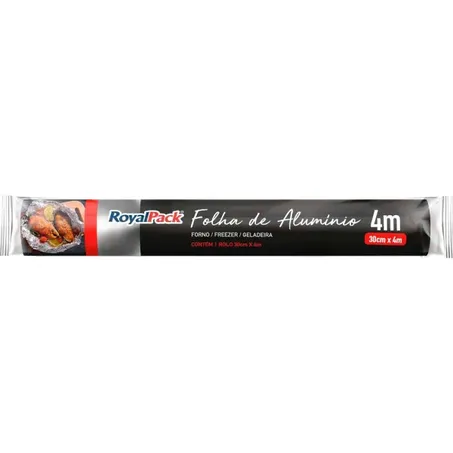 FOLHA ALUMINIO ROYALPACK 30CMX4M (029406)