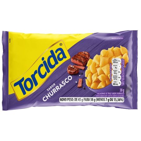 Salgadinho torcida 38g churrasco