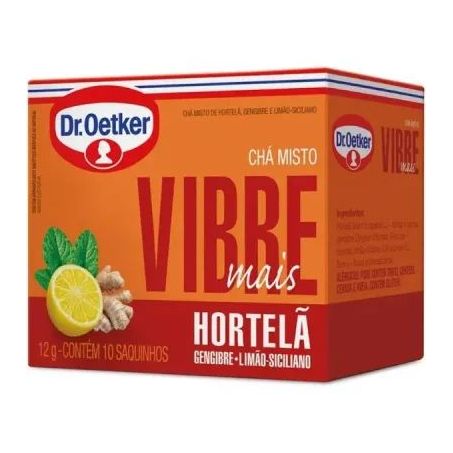 Cha misto vibre mais hortela/gengibre/limao siciliano dr.oetker 12g