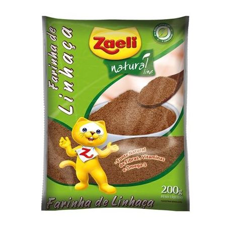 Farinha de Linhaça Dourada Zaeli Embalagem 200G