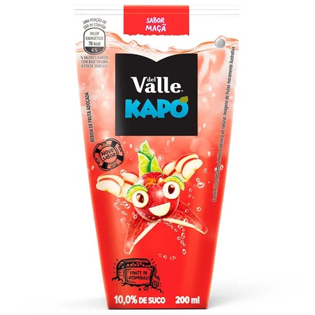 SUCO KAPO DEL VALLE MAÇÃ 200ML